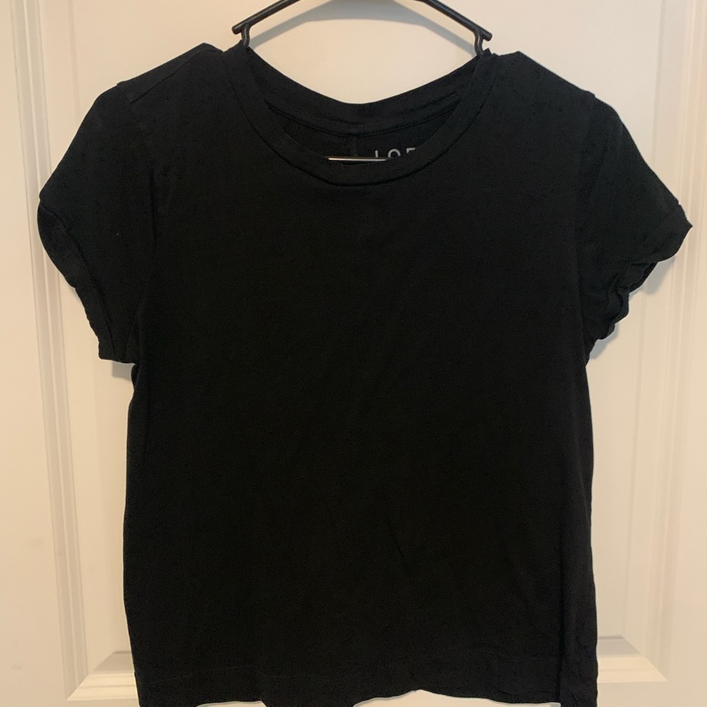 LOFT Black Short Sleeve Tee